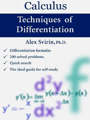 cover image of Calculus. Techniques of Differentiation